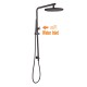 10 inch 250mm Round Gunmetal Grey Twin Shower Station Top Water Inlet 10 inch 250mm Round Gunmetal Grey Twin Shower Station Top Water Inlet